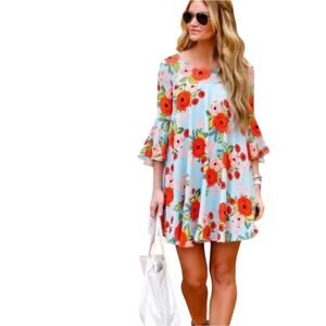 Rifle Paper Co. Paper Crown Anthropologie Fluttered Blooms Swing Dress XXSP